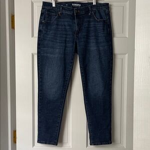 Sonoma Women's Dark Blue Girlfriend Ankle Jeans